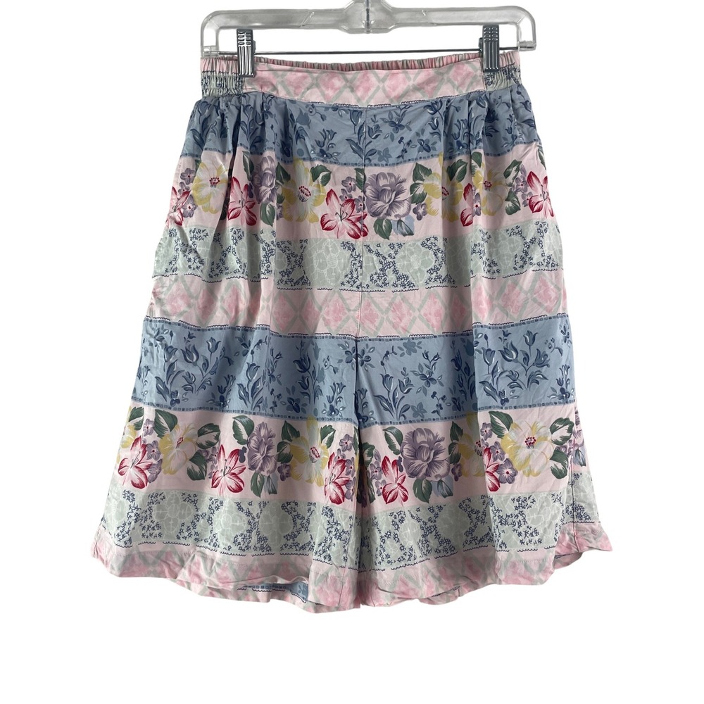 Krazy Kat Floral Shorts Womens S Vintage Patchwork Boho Cottage Summer Grandma